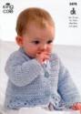 King Cole Baby Cardigan, Gilet & Sweaters DK Crochet Pattern 3478