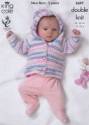 King Cole Baby Blanket, Jacket & Cardigan DK Knitting Pattern 3697