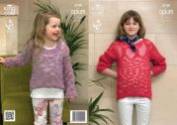 King Cole Children's Sweaters Opium Knitting Pattern 3749